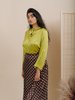 Wolcott : Takemoto Jim Blouse - Lime Silk Charmeuse - Thumbnail 5