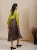 Wolcott : Takemoto Shadow Skirt - Brown Polka Dot Silk - Thumbnail 3