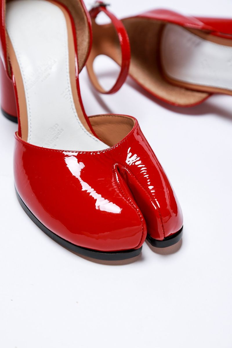maison margiela Mary Jane Tabi - Red Patent | Garmentory