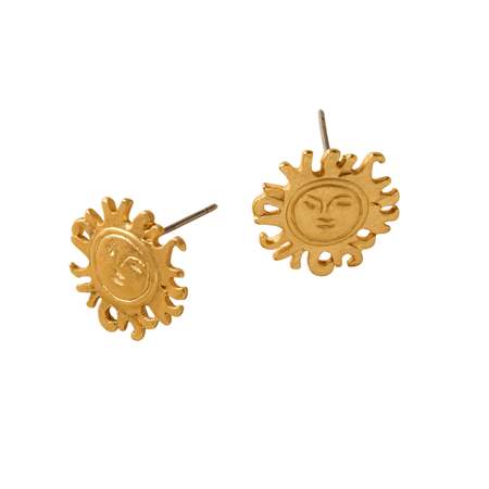 A. B. Ellie Indigo Statement Stud - 14K Gold Plated | Garmentory