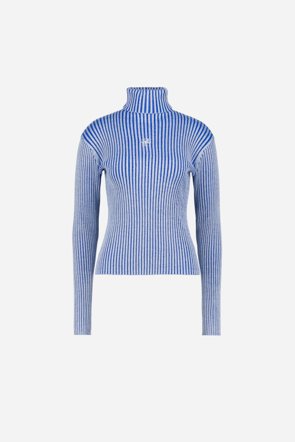SAEMDI Eija Rib Knit Turtleneck Top