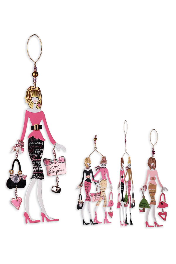 Sunset Vista Designs Chic Boutique Girlfriends Ornaments Set of 4