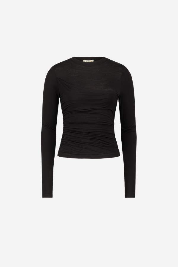 SAEMDI Shea Draped Long Sleeve Top