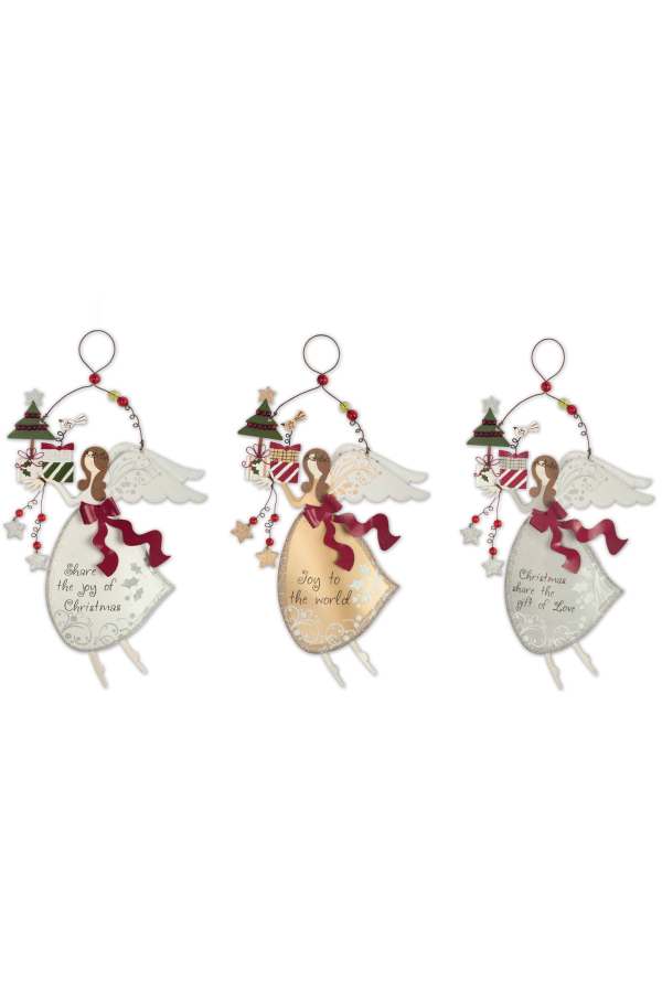 Sunset Vista Designs Heavenly Holiday Angel Ornaments Set of 3