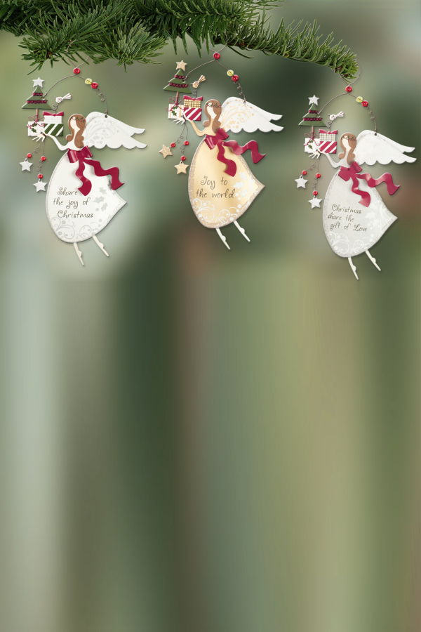 Sunset Vista Designs Heavenly Holiday Angel Ornaments Set of 3
