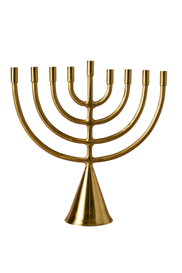 Ten Thousand Villages Jyoti Brass Horn Menorah