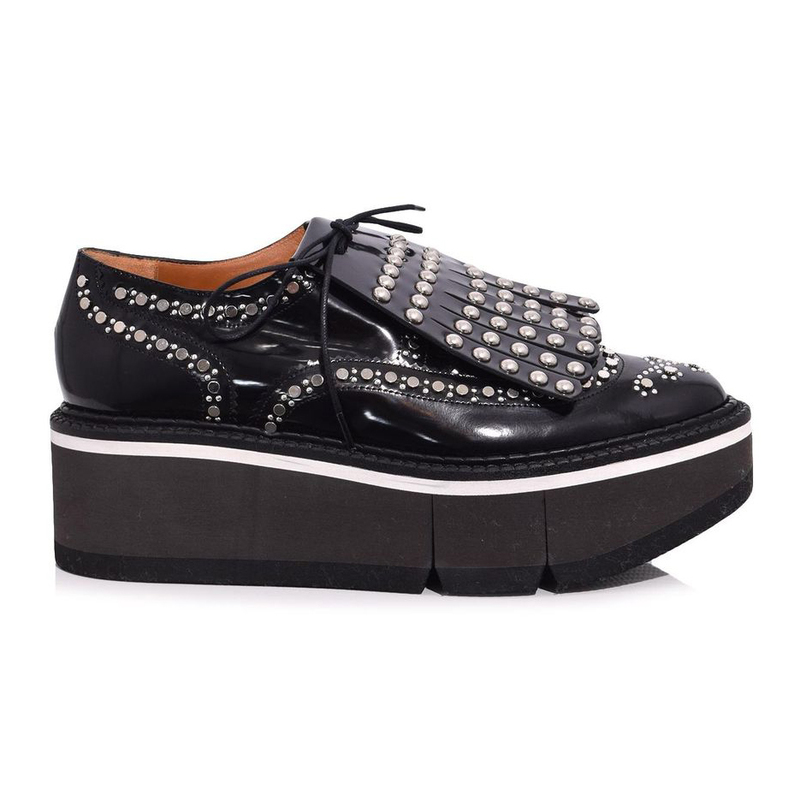 Robert Clergerie Boelou Studded Platform Wingtip Patent Leather