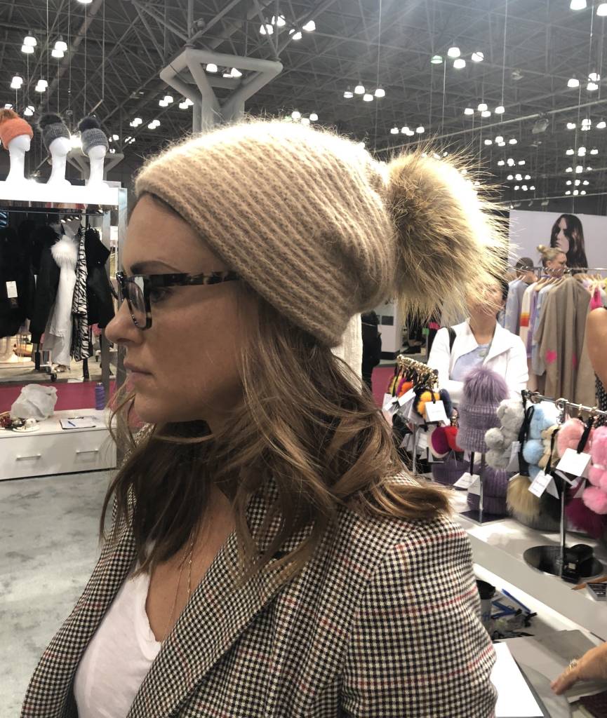Linda Richards Braided Weave Pom Hat - Taupe | Garmentory