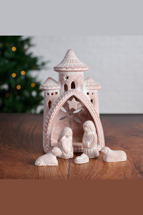 Ten Thousand Villages Mahal Terracotta Nativity Set
