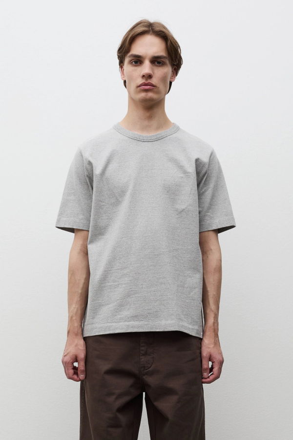 Norse Projects Elmelunde Soft Compact Cotton T-Shirt - Grey Melange