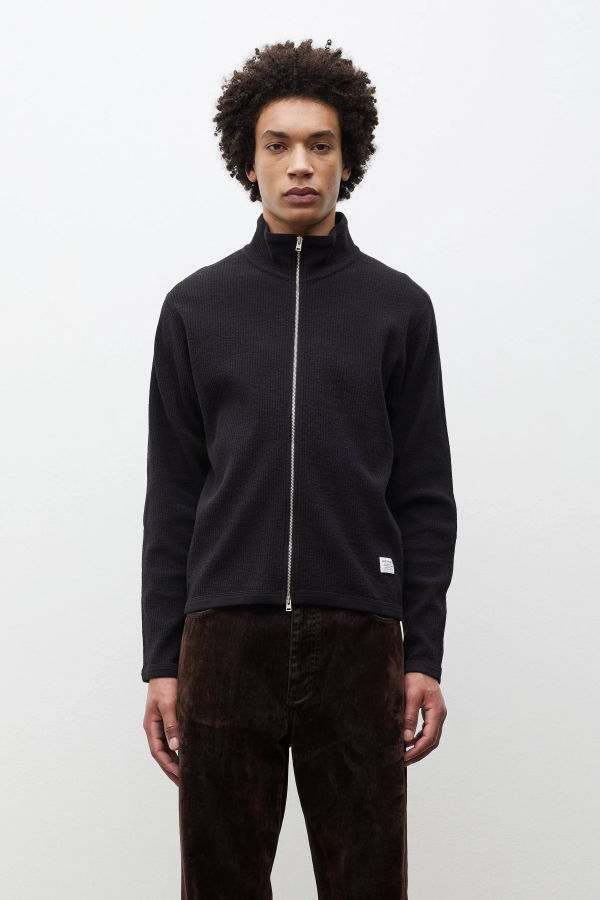 Norse Projects Teno Cotton Hemp Military Rib Zip Cardigan