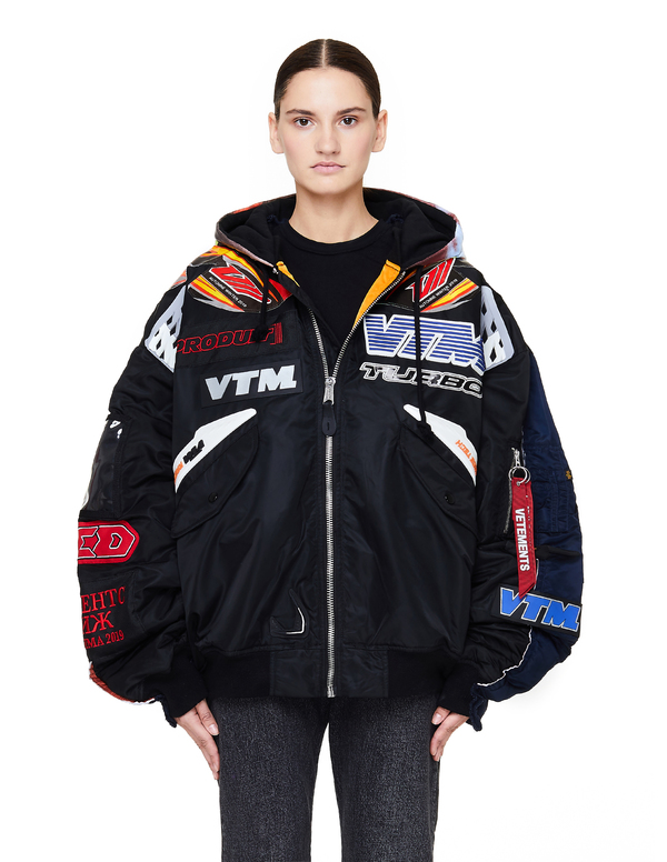 Vetements Hooded Bomber Jacket | Garmentory