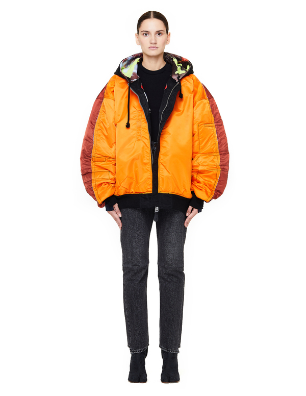 Vetements Hooded Bomber Jacket | Garmentory