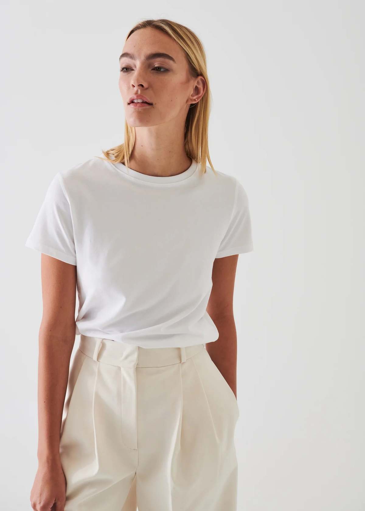 Patrick Assaraf Pima Cotton Stretch Slim T-Shirt - Image 3 of 7