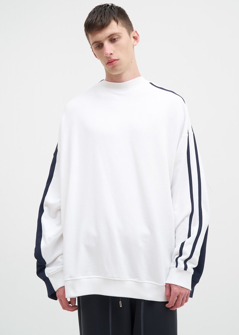 Y/project Double Sweatshirt - White/Navy | Garmentory