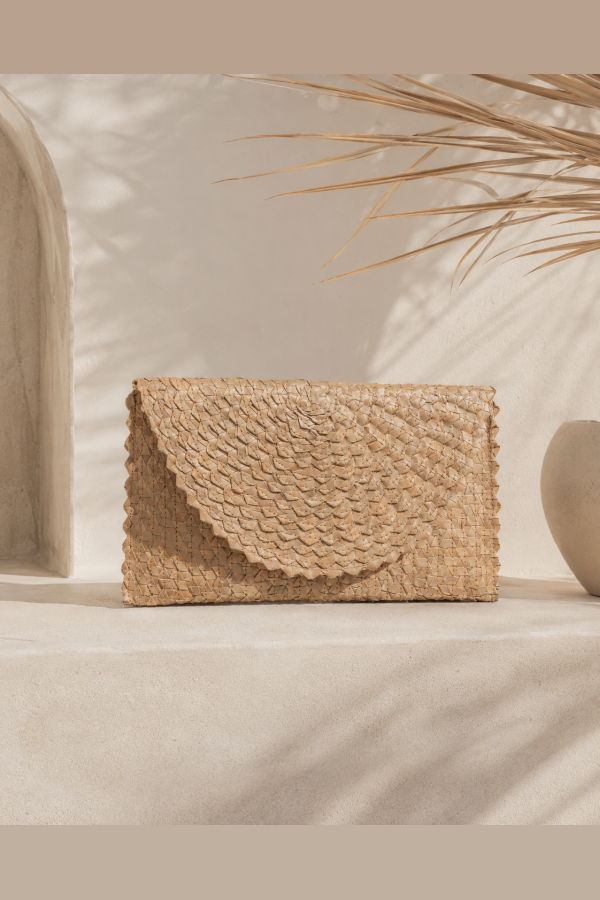 Village Thrive Rattan Clutch