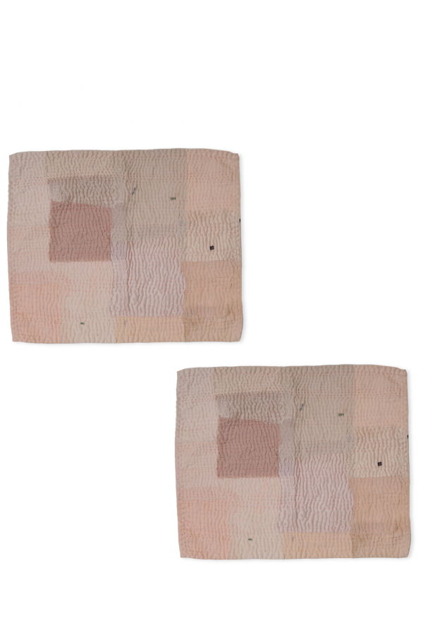 Maison Mieko S/2 Mosaic Fray Patch Kantha Placemats