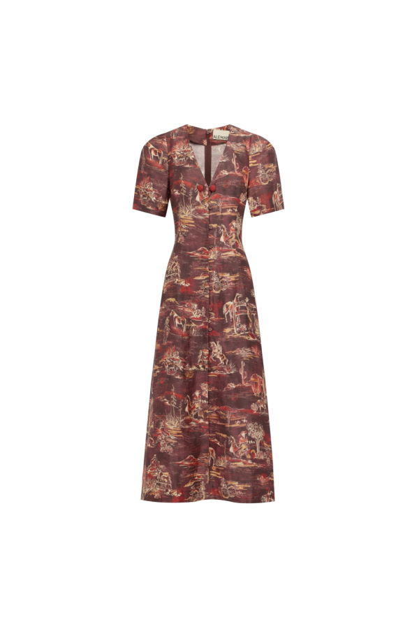 ALÉMAIS Ezra Midi Dress - Chocolate