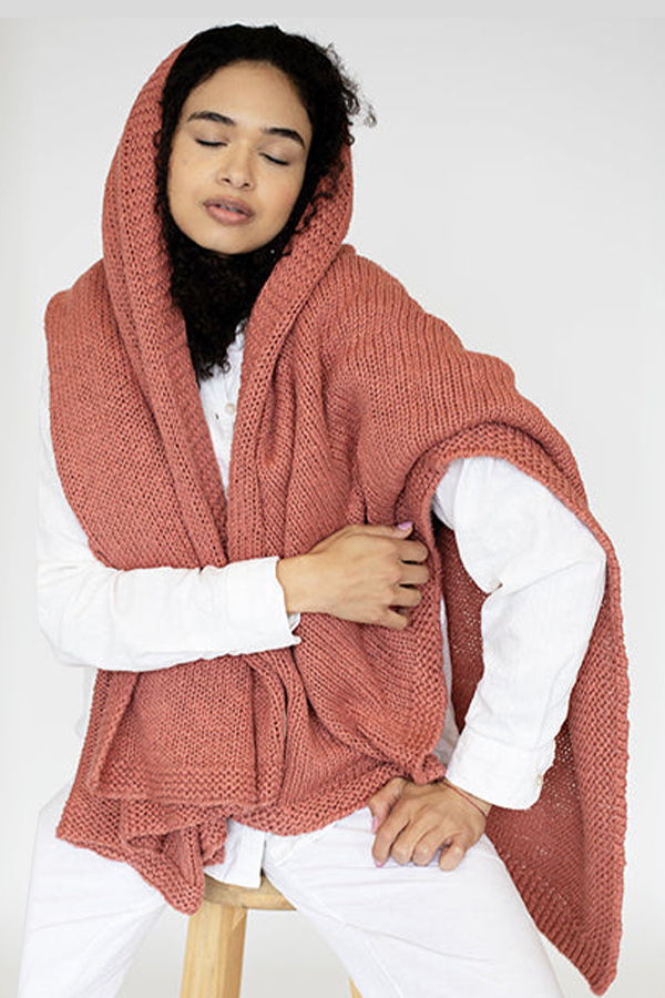 Pink Lemonade Zrestha Organic Cotton Knit Throw Blanket