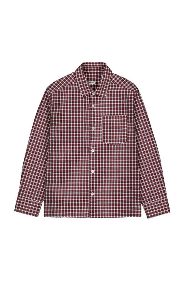 KIDS Mayoral Boston Checked Long Sleeve Shirt