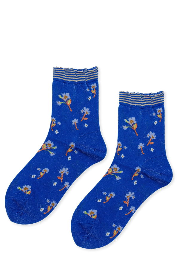 Hansel from Basel Lumiesta Floral Short Crew Socks