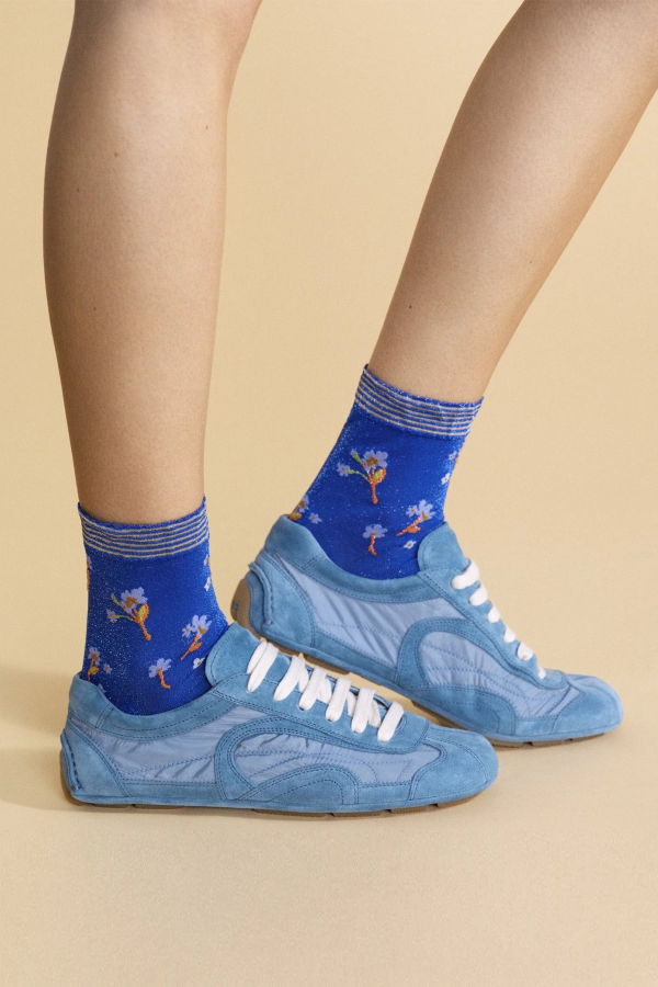 Hansel from Basel Lumiesta Floral Short Crew Socks