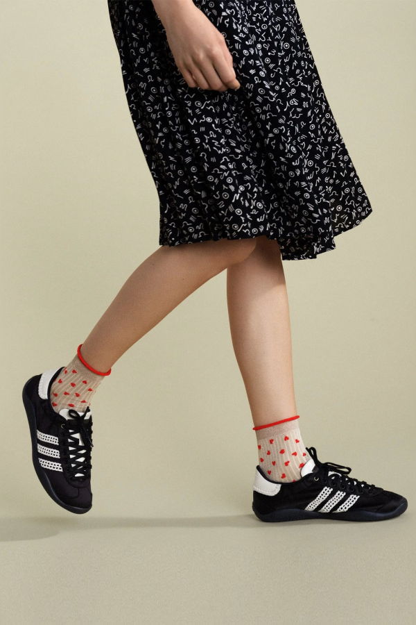 Hansel from Basel Spiffy Hearts Short Crew Socks
