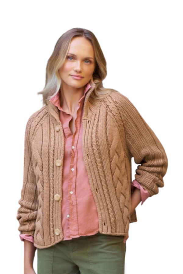 Frank & Eileen Mini Cotswolds Cable Cardigan
