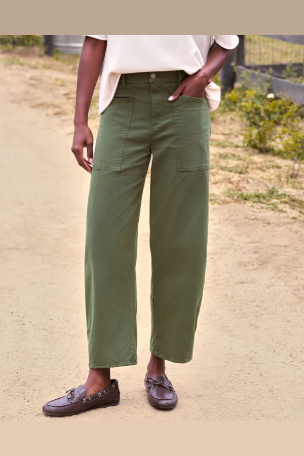 Frank & Eileen Everyday Barrel Pant - Army