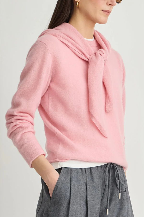 Apiece Apart Softest Tissue Scarf Tie Top - Pink