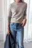 Guest in Residence Pebble Stripe Shrunken Crew Sweater - Thumbnail 1