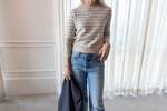 Guest in Residence Pebble Stripe Shrunken Crew Sweater - Thumbnail 4