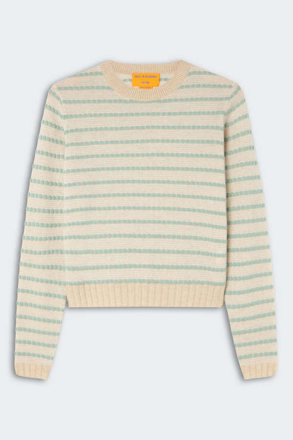 Guest in Residence Pebble Stripe Shrunken Crew Sweater