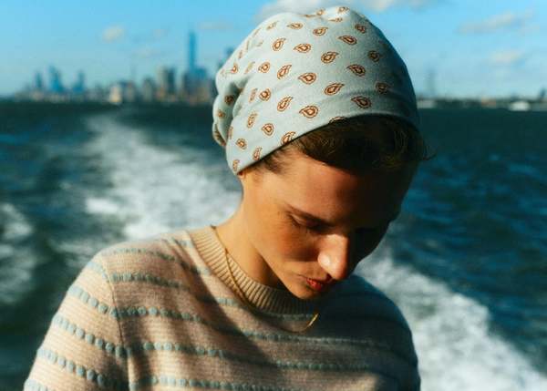 Guest in Residence Pebble Stripe Shrunken Crew Sweater