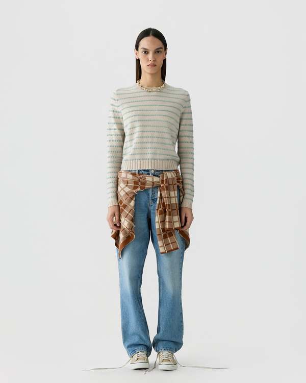 Guest in Residence Pebble Stripe Shrunken Crew Sweater