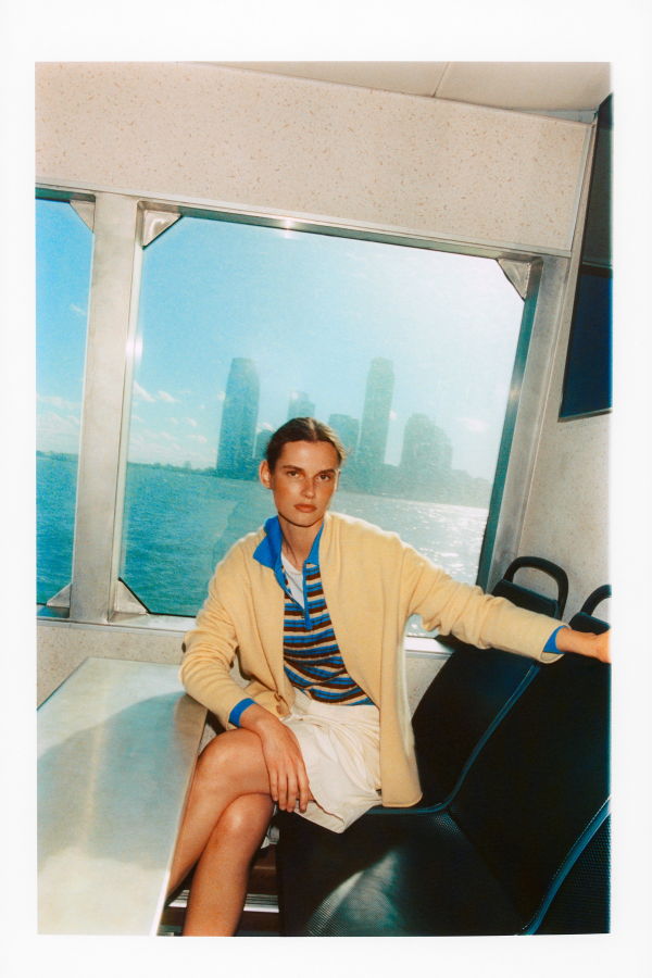Guest in Residence Track Polo Sweater
