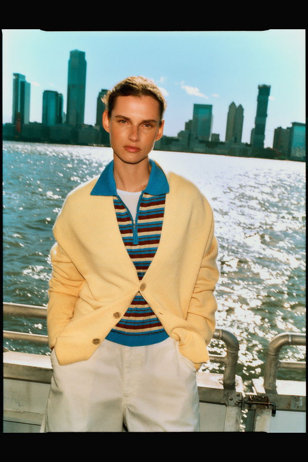Guest in Residence Track Polo Sweater