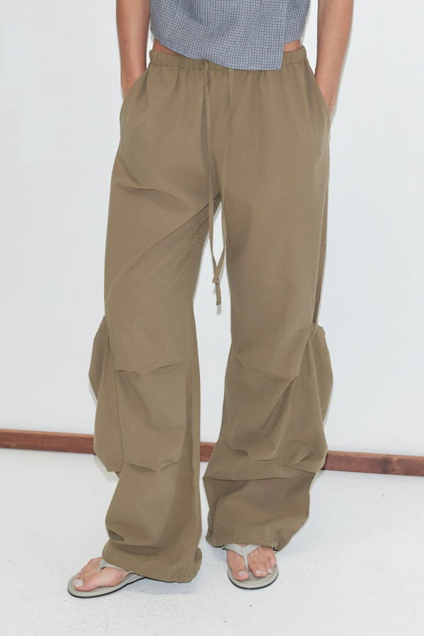 Deiji Studios Drawcord Pocket Pant - Khaki