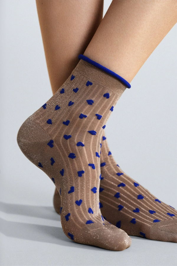 Hansel from Basel Spiffy Hearts Short Crew Socks