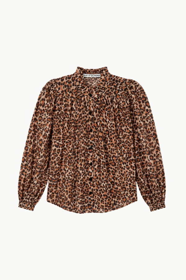 Alix Of Bohemia Artemis Leopard Trek Shirt - Medium Brown