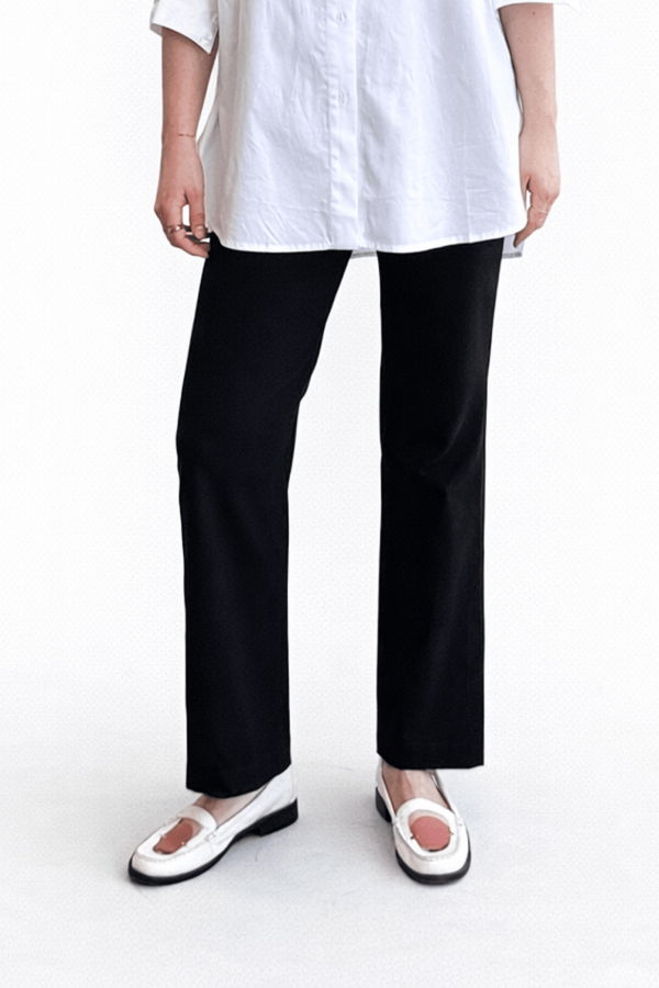 Meg Big Slit Pant - Black