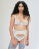Fruity Booty Lacie Micro Lace Underwire Bra - Ivory/Blue - Thumbnail 5