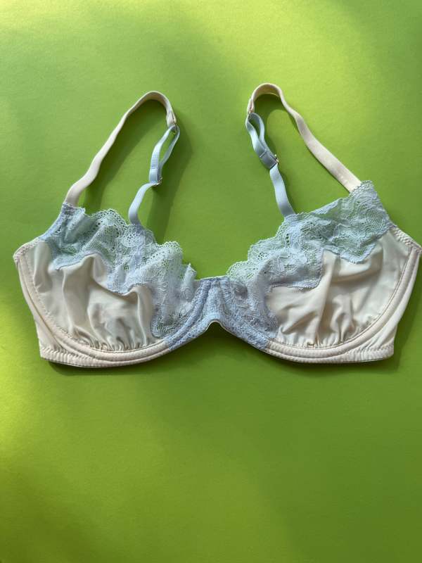 Fruity Booty Lacie Micro Lace Underwire Bra - Ivory/Blue