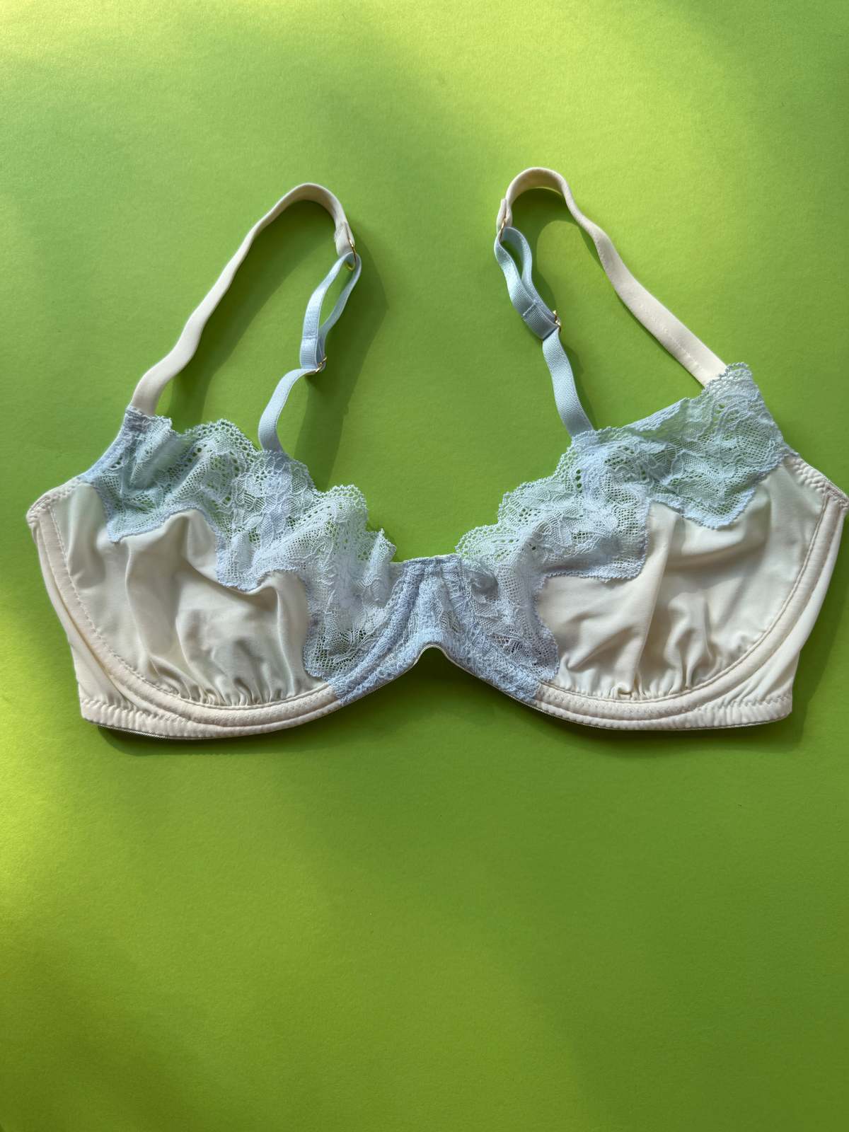 Fruity Booty Lacie Micro Lace Underwire Bra - Ivory/Blue - Image 7 of 11