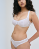 Fruity Booty Moss Balconette Mesh Bra - White - Thumbnail 2