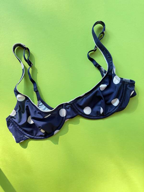 Fruity Booty Polka Balconette Bra - Navy/White
