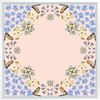 Matty Miller Studio 100% Silk Scarf: Pink Gentian - Wildflower Bird Design - Thumbnail 1