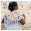 Matty Miller Studio 100% Silk Scarf: Pink Gentian - Wildflower Bird Design - Thumbnail 3