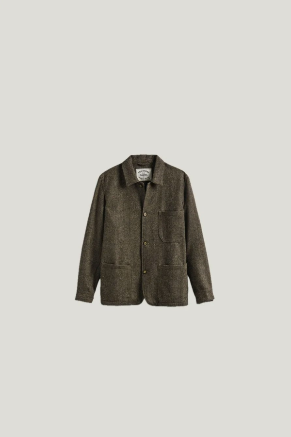 Portuguese Flannel Labura Herringbone Wool Jacket