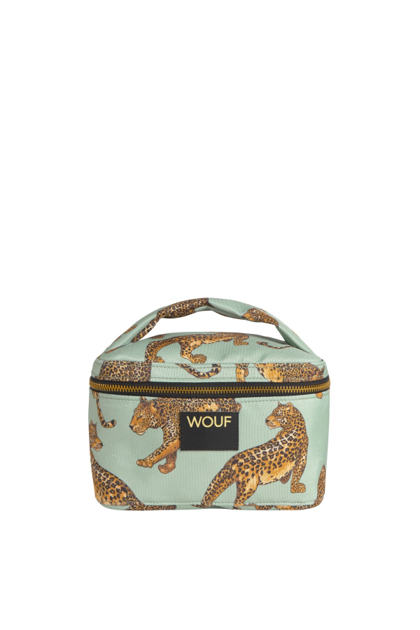 WOUF Emerald Leopard Vanity Bag